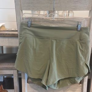 Athleta Run With It athletic shorts-size small-olive green